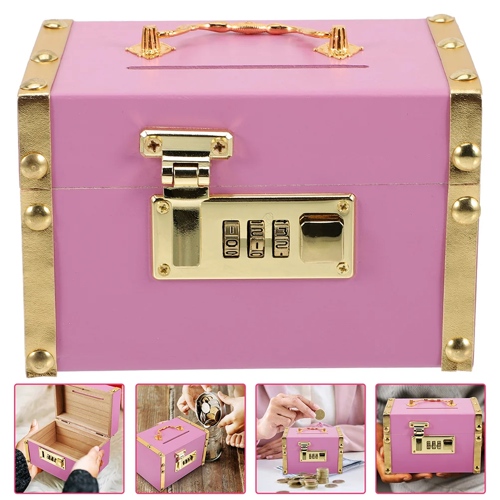

Piggy Bank Girls Money Gift Holder Banks Clear for Adults Wooden Small Cash Coins