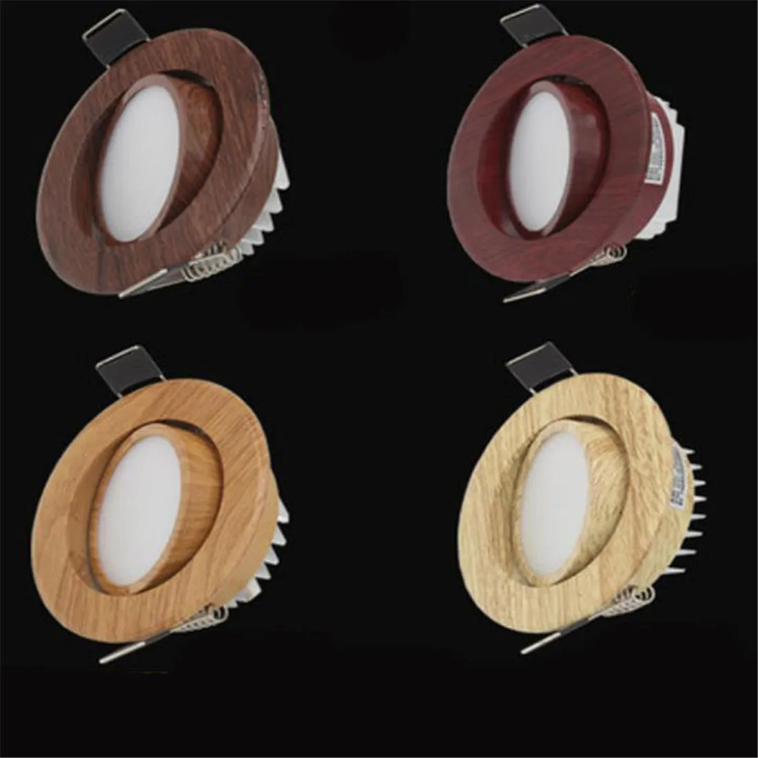 1/6/10pcs 나무 5W led 최근 천장 조명 거실 침실 배경 LED 조명 욕실 조정 가능한 나무 천장 조명