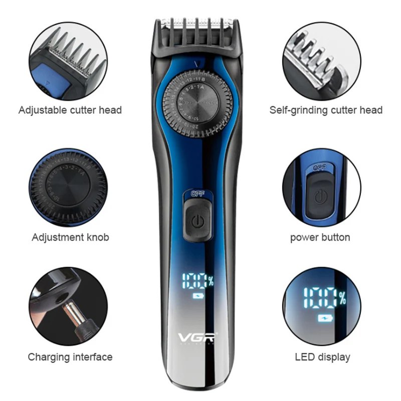 

VGR-080 Hair Trimmer For Men Beard Trimer Professional Hair Clipper Electr Razor Hair Cutting Machine Haircut Electr Shaver