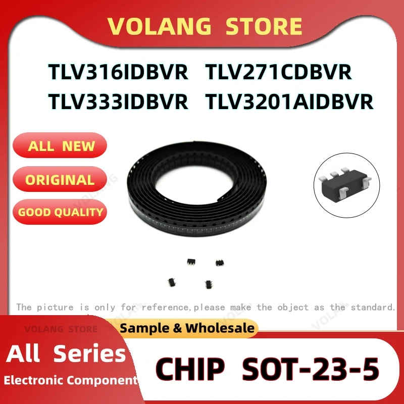 

5 шт./партия, SOT-753, TLV316IDBVR, TLV271CDBVR, TLV333IDBVR, TLV3201AIDBVR, IC-компаратор 1 поколения, PUR SOT23-5