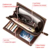 HUMERPAUL Men Wallets Genuine Leather Male Long Clutch with Phone Pocket RFID Blocking Cards Holder Large Capacity Storage Bags 4