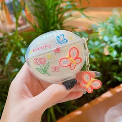 Cute Strawberry Earphone Case with Hook - Small Fresh Protective Cover for Enco Air 4 Pro (Butterfly)