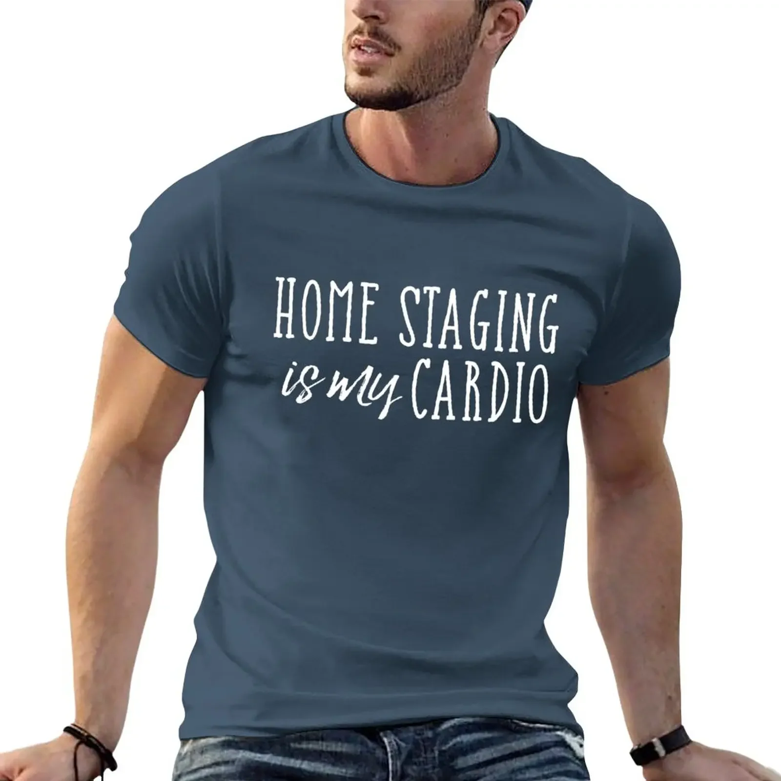 

Home Staging Is My Cardio T-Shirt plain tops boys animal print mens workout shirts