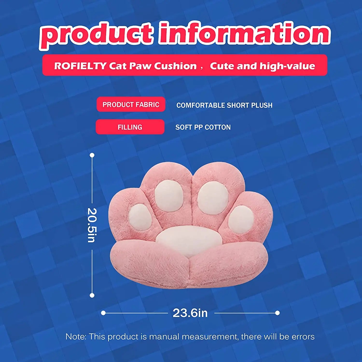 Cat Paw Cushion Lazy Sofa Office Chair Seat Cushion Cute Gaming Comfortable and Soft Floor Cushion 5