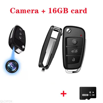 1080P Full HD Car Key Mini Camera Small Infrared Night Vision Camera Keychain Portable Ultra-Small Camera Suport Hidden TF Card 8