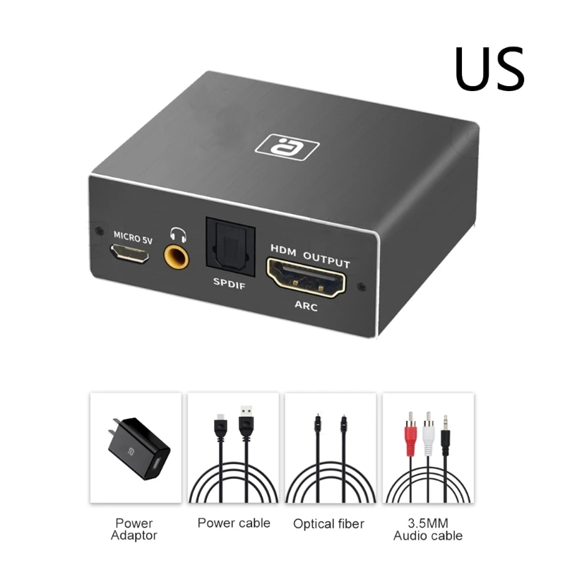 4K@60HZ HDMI Audio Extractor Converter SPDIF + 3.5MM Output