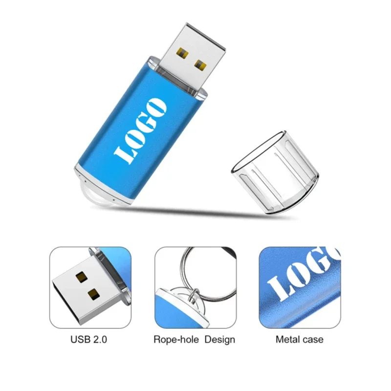 thumbnail image 5 of 10 unidades/lote de memoria USB de metal de 4 GB, 8 GB, 16 GB, 32 GB, 64 GB, memoria USB con logotipo personalizado gratuito y capacidad real, 5 of 5