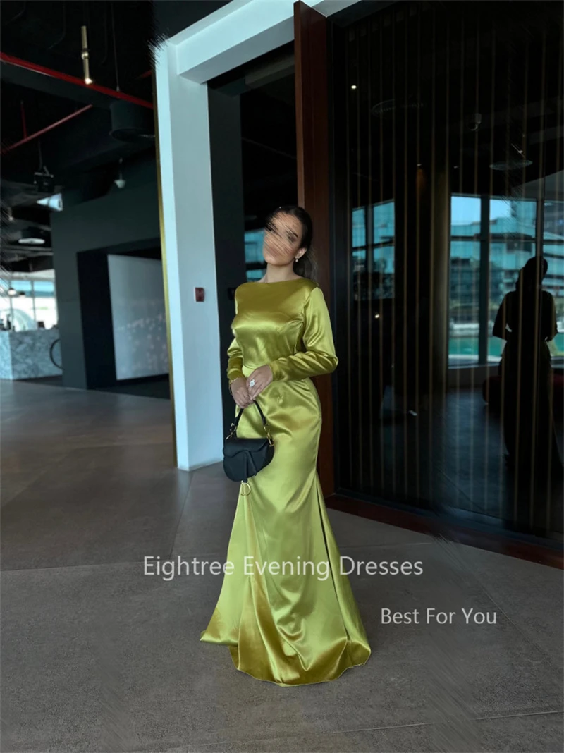 Party Dress Eightree Mermaid Party Dresses for Women Criss Cross Back Long Sleeves Evening Dress Long Prom Gowns