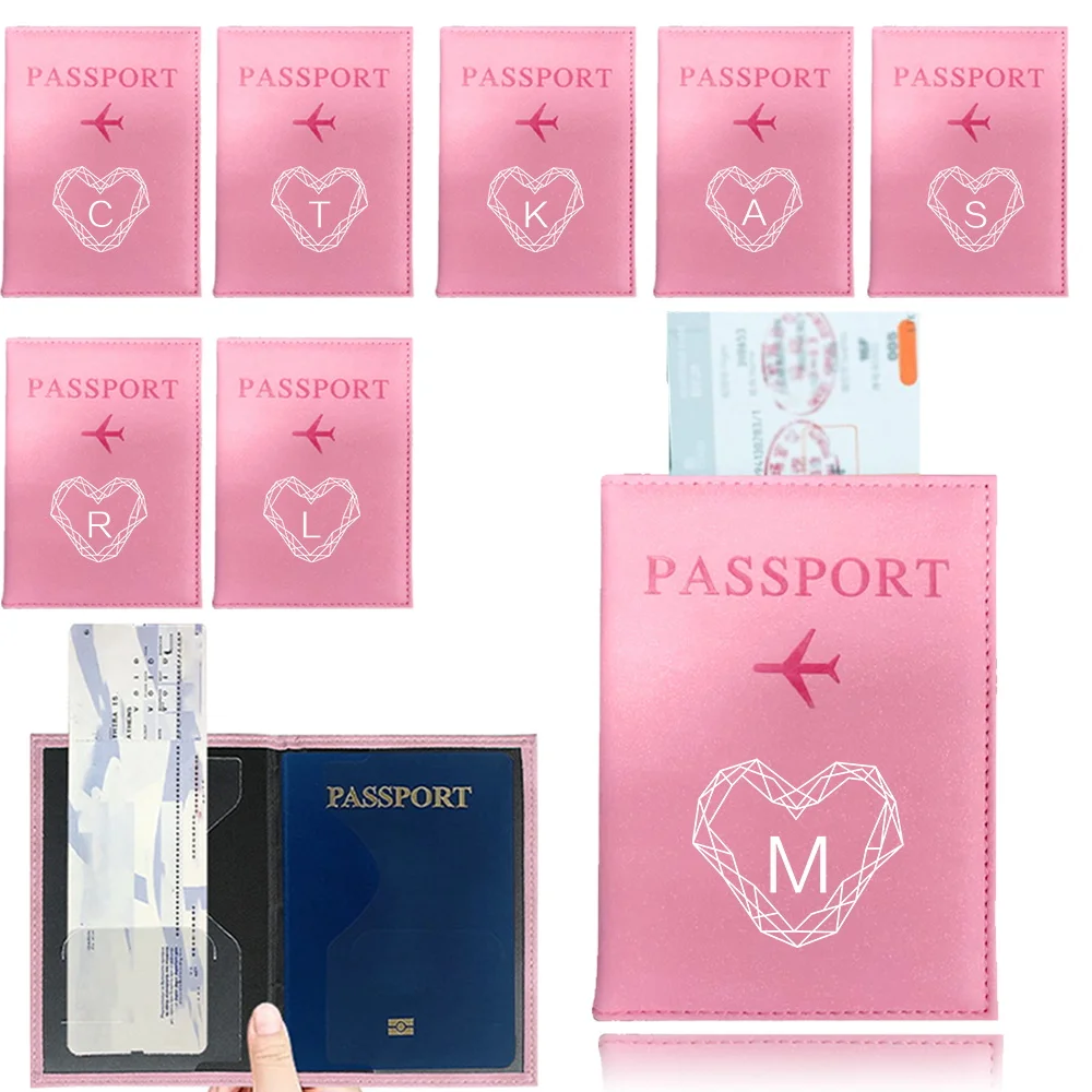 

Passport Cover Waterproof Passport Holder Lovers Travel Passport Sleeve Business ID Cover Diamond Lettern Series