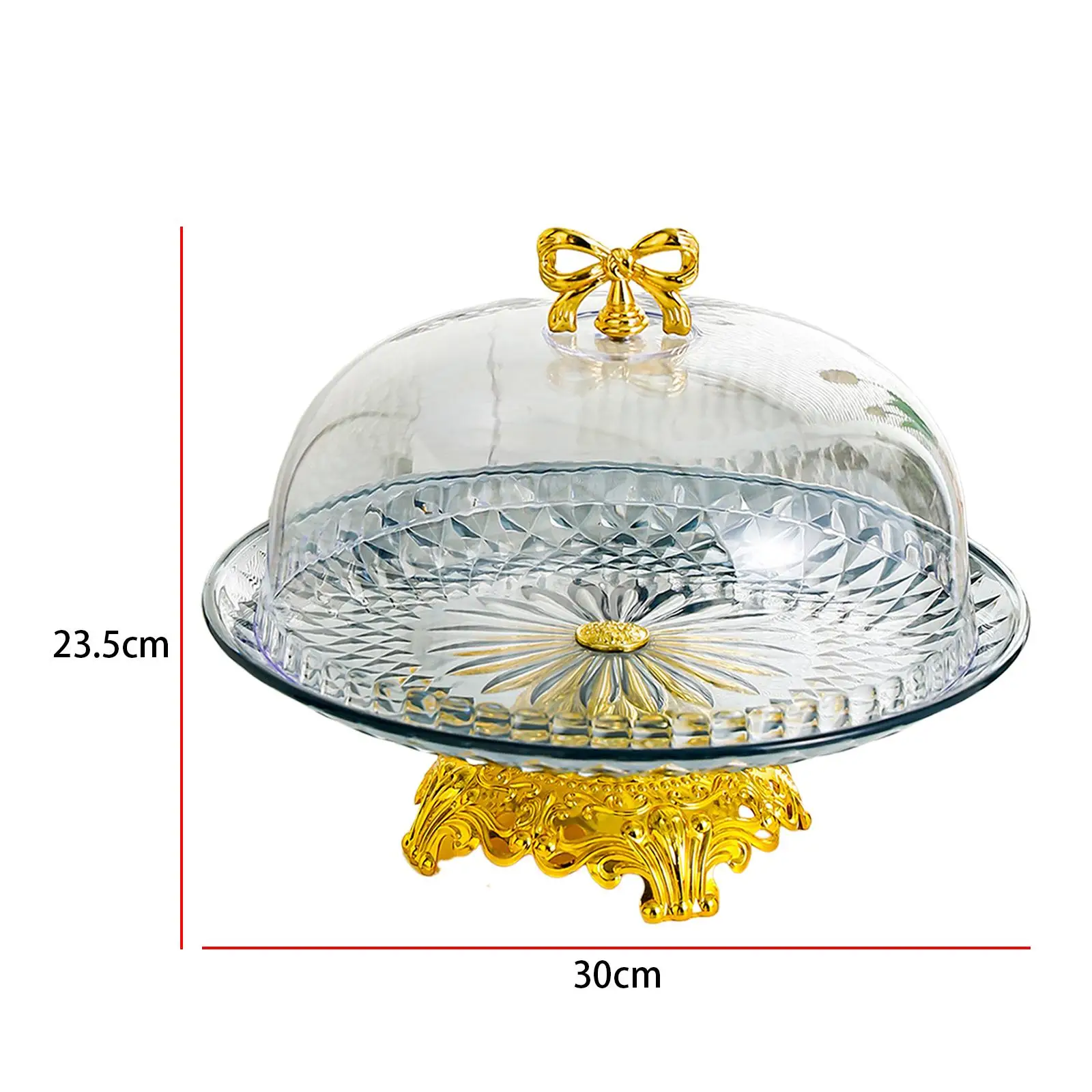 Footed Cake Plate, Dessert Snack Serving Platter, Cupcake Candy Display Tray, Multifunctional Desert Serving Plate,