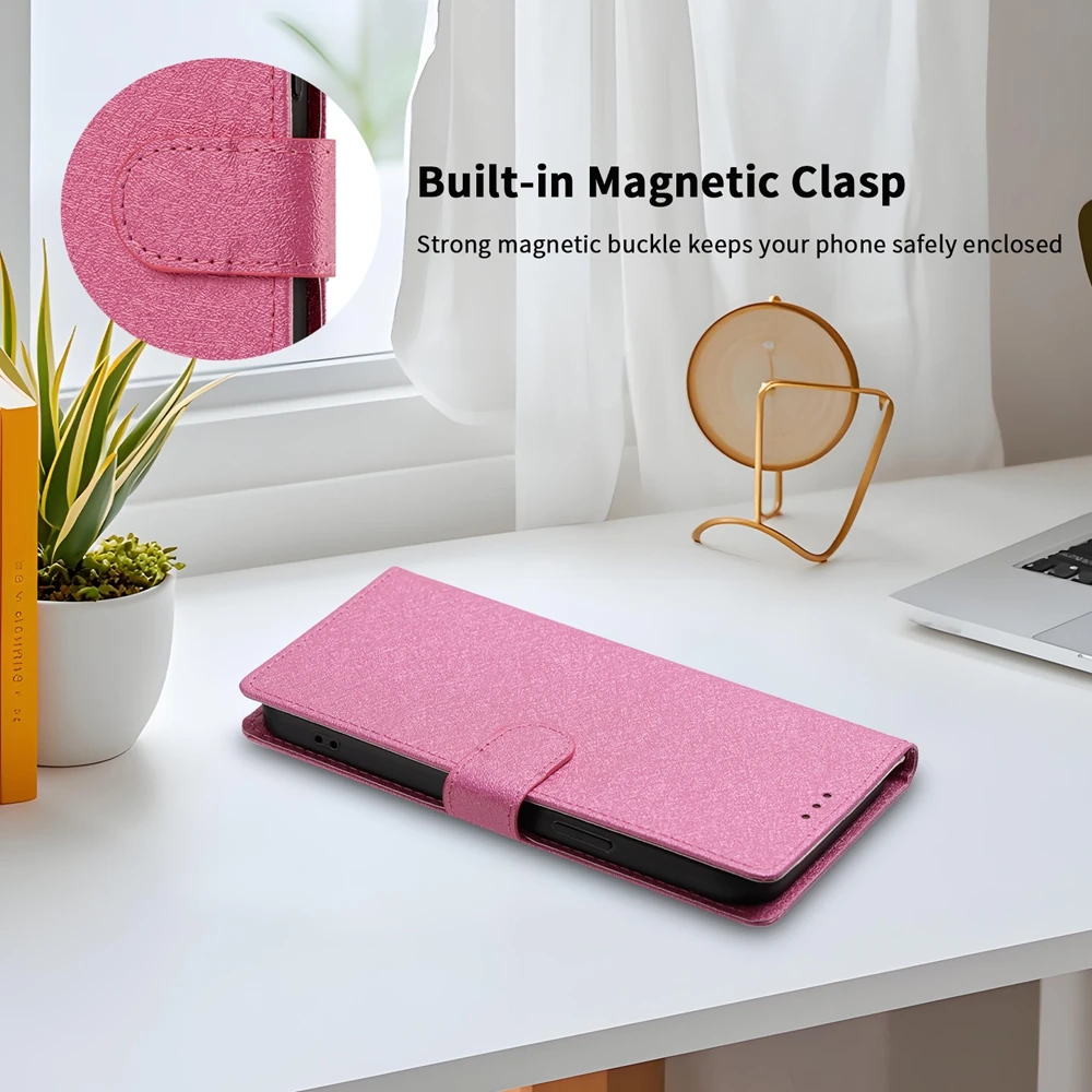 Vintage Style Magnetic Flip Leather Wallet Case with Stand and Shockproof Protection