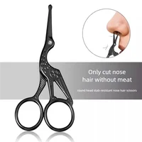 Men's Nose Hair Trimmer Manual Portable Home Round Head Small Scissors Sharp Nose Hair Clipper Nose Hair Cleaner 1