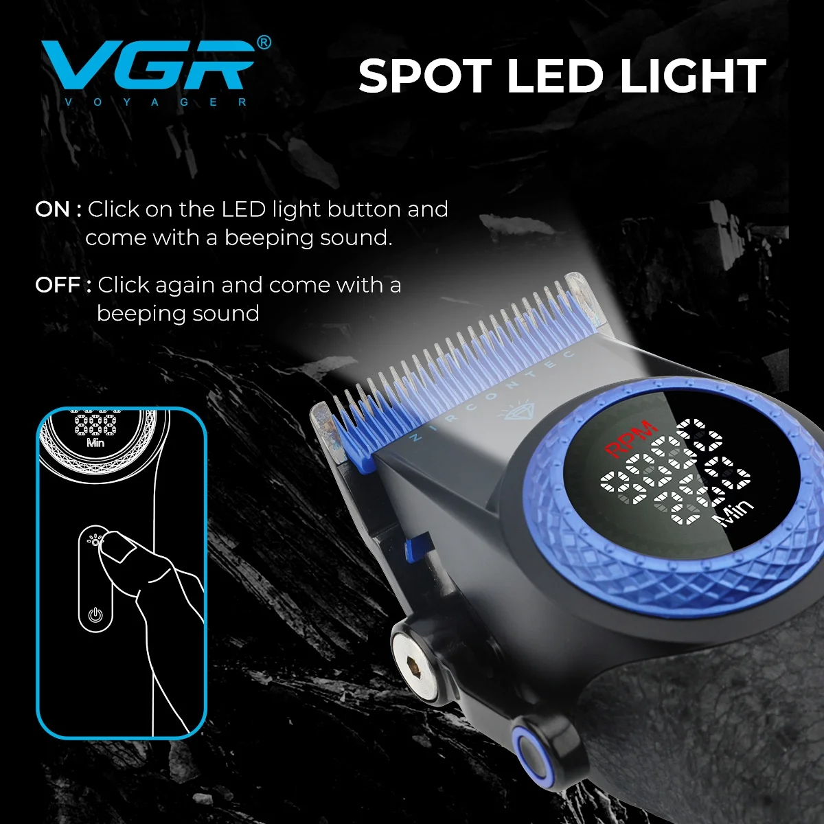 VGR مكينة حلاقه رجالي ماكينات قص الشعر الأكثر مبيع...