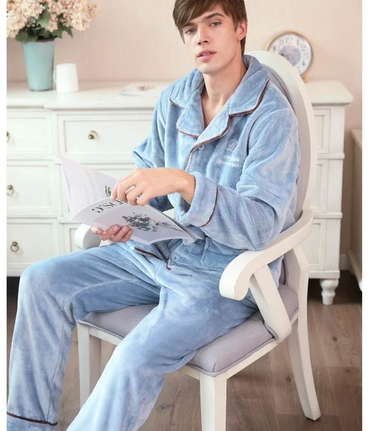 

Pajamas High Quality Winter Flannel Set for Men Women Comfortable Warm Pyjamas Suit Couple's Casual Cozy Velvet Sleep Homewear