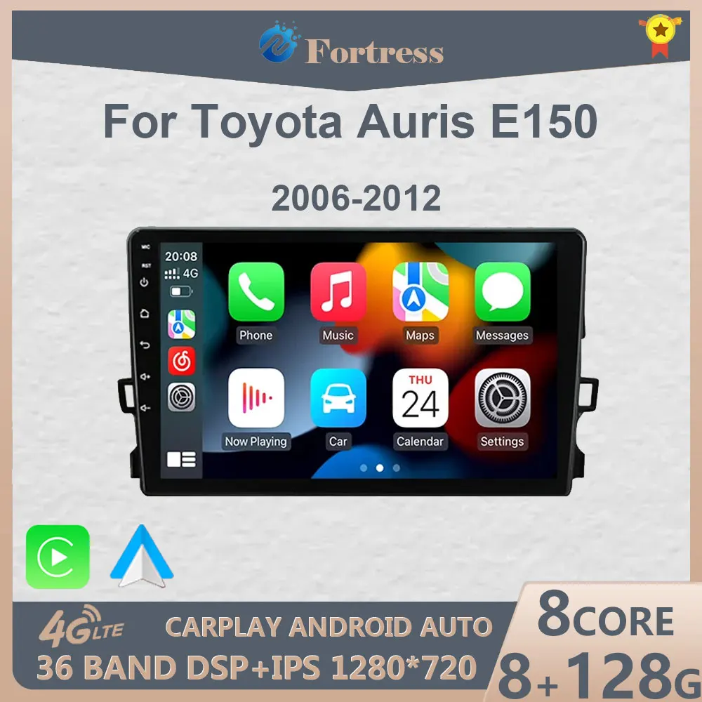 

Автомагнитола для Toyota Auris 1 E150 2006 2007-2012, мультимедийный видеоплеер, навигация GPS, 2din, 2 din, DVD, встроенный carplay, DSP, BT