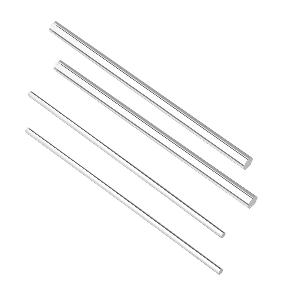 2PcsClearAcrylicRod5mm6mm8mm12x12mm15x15mmDiameterx250mm
