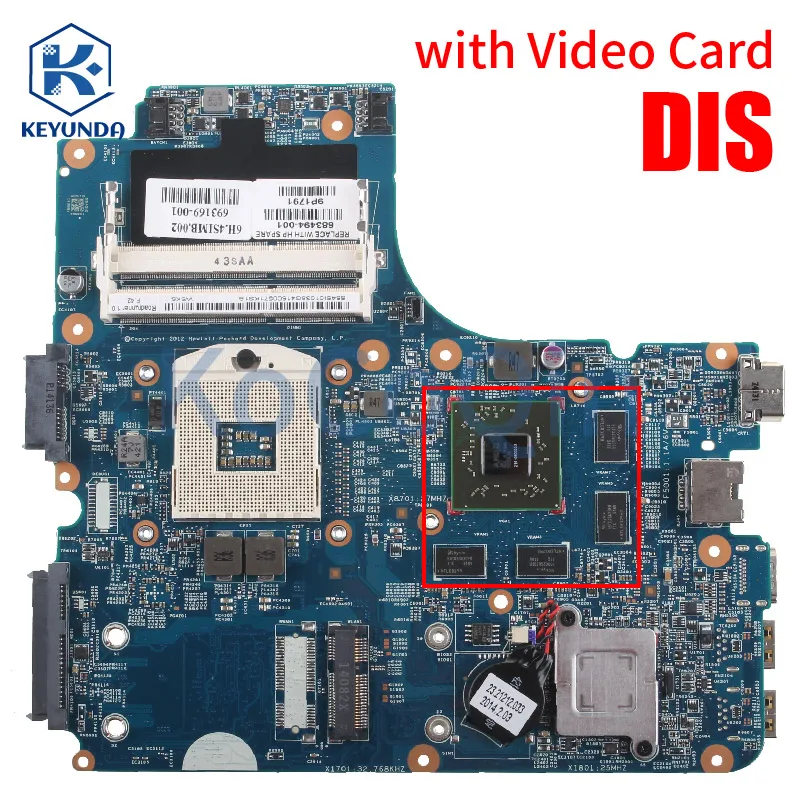 For HP Probook 4440S 4540S 4740S 4441S Laptop Motherboard 683494