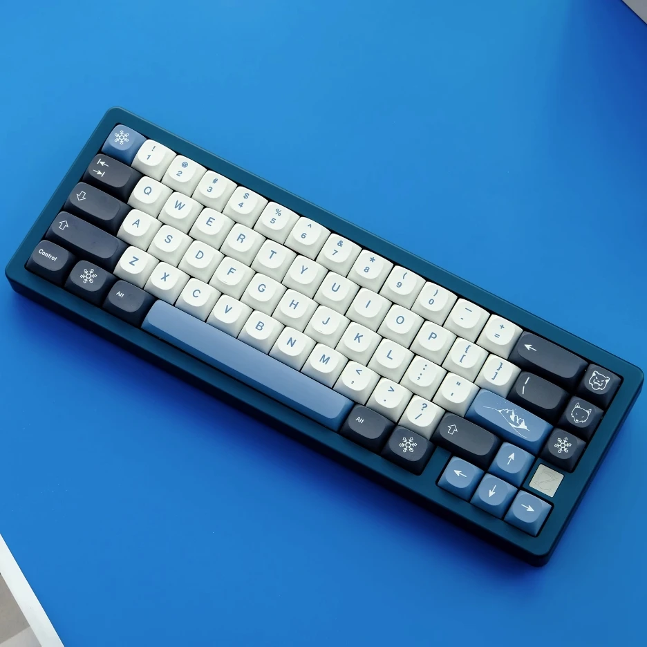 Gmk Arctic Pbt Dye Subbed Keycaps ma Profile Keycap 1.75u 2u Shift Iso Enter Conjunto 146 Chaves