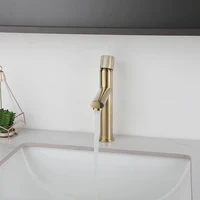KEMAIDI ก๊อกน้ําห้องน้ําทองเหลืองห้องน้ําอ่างล้างหน้าก๊อกน้ําเย็นและน้ําร้อนอ่างล้างจาน TAP Deck Mounted Brushed GOLD ก๊อก 4