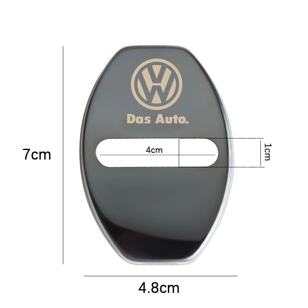 자동차 문짝 잠금 장치 보호 커버 스티커, 폭스바겐 VW 골프 폴로 티구안 파사트 B6 제타 투란 투아렉, 자동차 액세서리, 4 개