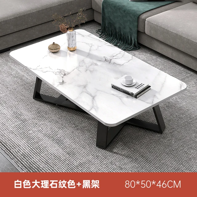 Luxury Coffee Tables Living Room Modern Design Marble Top Minimalist Low Dinning Table Nordic Mesa Auxiliar Bedroom Furniture 80cm
