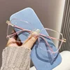 Ultra Light Anti Blue Light Glasses for Women Cool Brown Large Frame Flat Lens High Beauty Presbyopia Glasses 0+1.0+1.5+2.0+4.0 3
