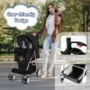 Folding Pet Stroller for Small Medium Dogs & Cats 4