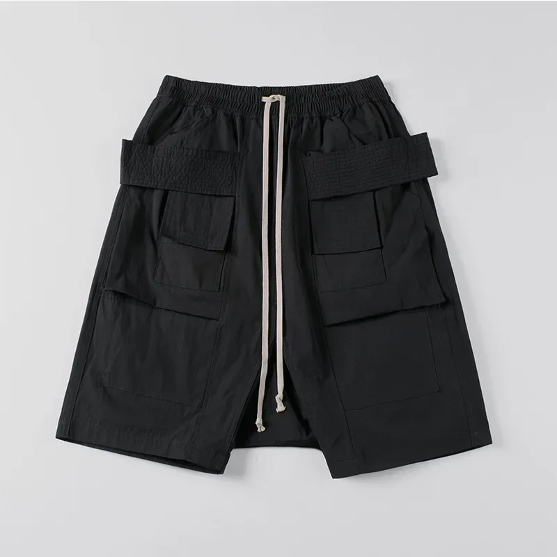 

2024 American Famous Brand Classic Drawstring Black Shorts Streetwear Men's Clothing Techwear Y2k Men's Pants Traf Sweatpants