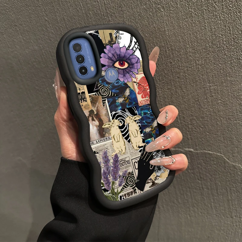 Wavy Shape Silicone Phone Case with Artistic Design