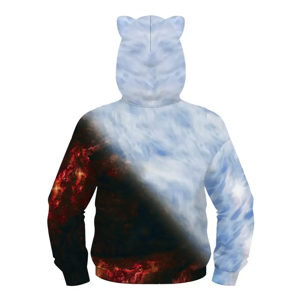 Autumn Winter Children's Sport Hoodies Kids 3D Print Loose Coat Junior Child Long Sleeve Sweatshirt 5-12y Boy&Girl's Hooded Tops