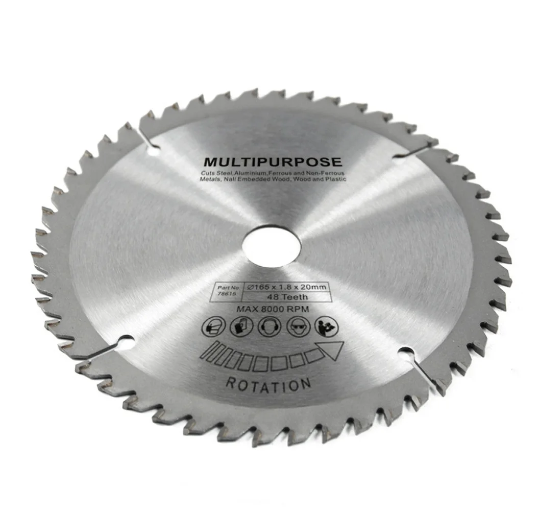 Metal Cutting Blade165mm × 2.3 mm ×20 mm ×48T Carbide Circular Saw Blade For Aluminum Iron Steel Metal Cutting Disc