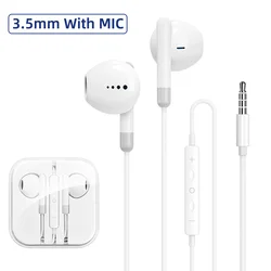 Stereo Music Earbud Wired Headphones with Mic and DAC Chip - Type C 3.5mm (3.5mm With MIC)
