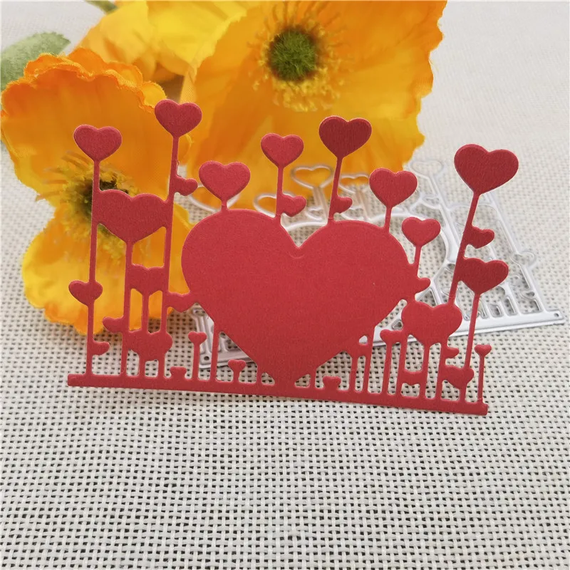 Cuore Borderline Metal Cutting Dies Scrapbook Card Invito Paper Craft Party Decor Goffratura Stencil Cutter
