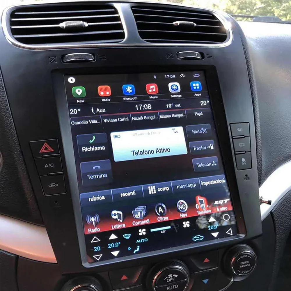 

128G Tesla Screen For Dodge Journey Fiat Freement Android Car Multimedia Player Auto Radio With GPS Navication Head Unit Carplay