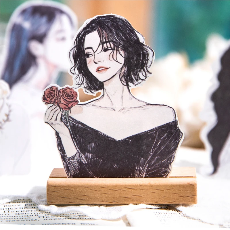 저널 GO 10pcs 노트북 기타 가방에 대 한 패션 소녀 복장 스티커 모바일 DIY 공예 우아한 레이디 저널 Scrapbooking 데 칼
