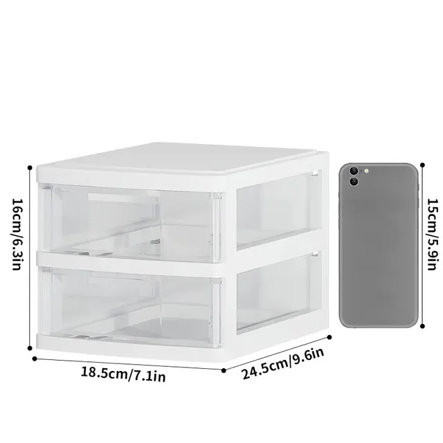 Desktop Storage Box Drawer Type Storage Cabinet Office Desk Storage Box Cosmetics Box Stationery Debris Storage Rack 6