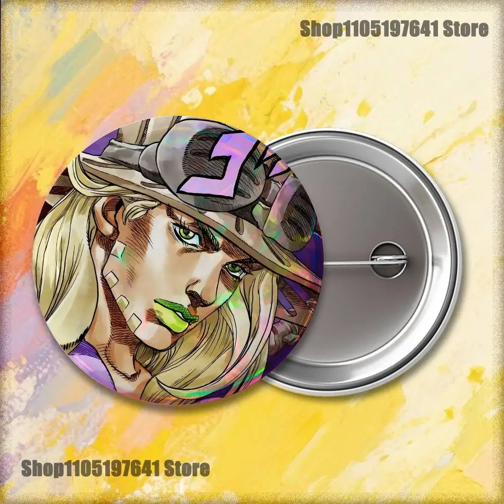 Hot Anime J-Johnny Joestar J-Jojo Abzeichen Taste Runde Kreative Pin Brosche Abzeichen Tasche Dekor Zubehör Fans sammeln Freunde Geschenke – Detail 10