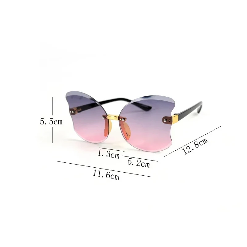 Girls Brand Cat Eye Children Glasses Boys UV400 Kids Butterfly Sunglasses Lens Baby Cute Eyewear Shades Goggles