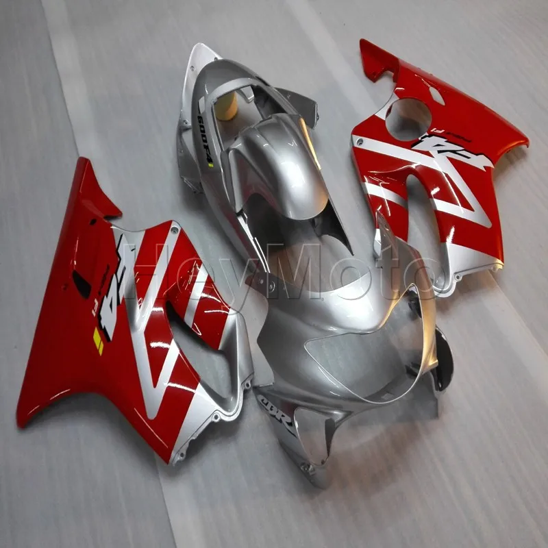 

injection Fairings kit for CBR600F4 1999 2000 red silver CBR 600 F4 99 00 motorcycle fairings