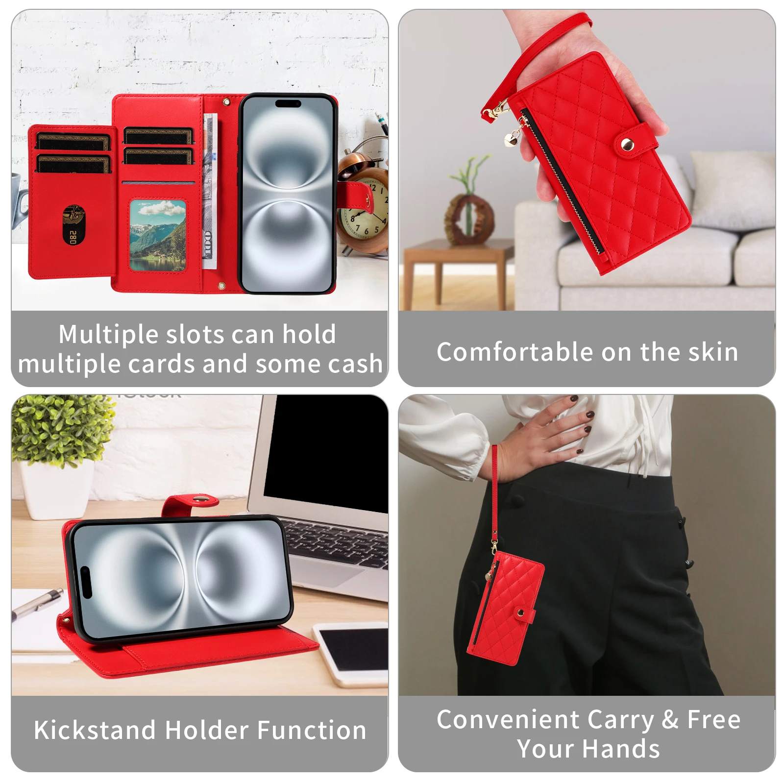 Multi-Card Slot Storage Wallet Case