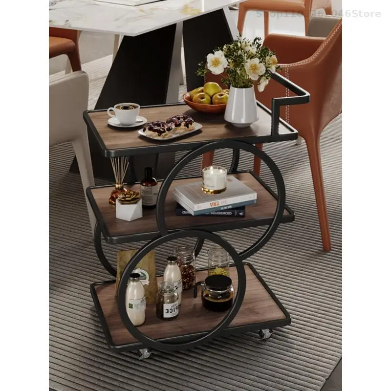Food Truck Trolley Food Delivery Ins Hotel Wine Car Luxury Light Luxury Mobile Tea Cart Beverage Cake Trolley