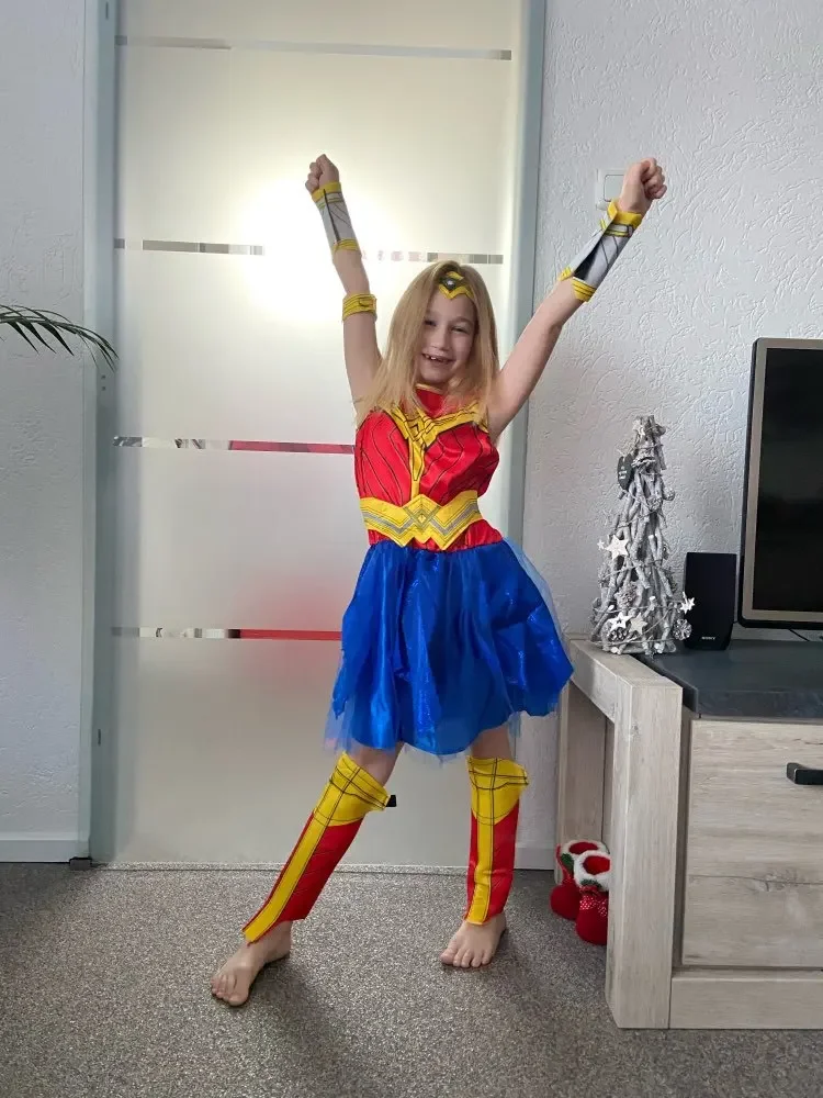 Wonder Girls Halloween Costumes Tutu Dress Super Hero Inspired Clothes Anime Cosplay Costume Birthday Party Clothes