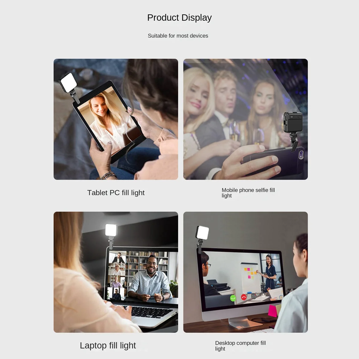 

Мини-камера FL02, заполняющая деталь, светодиодная лампа для селфи в реальном времени, деталь для компьютера, заполняющая деталь для видеоконференции, Затемняющая деталь