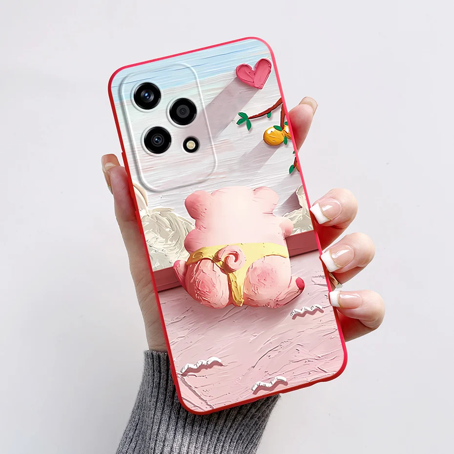Cute Panda TPU Silicone Soft Back Cover - For Honor 200 Lite Cases & Bumpers