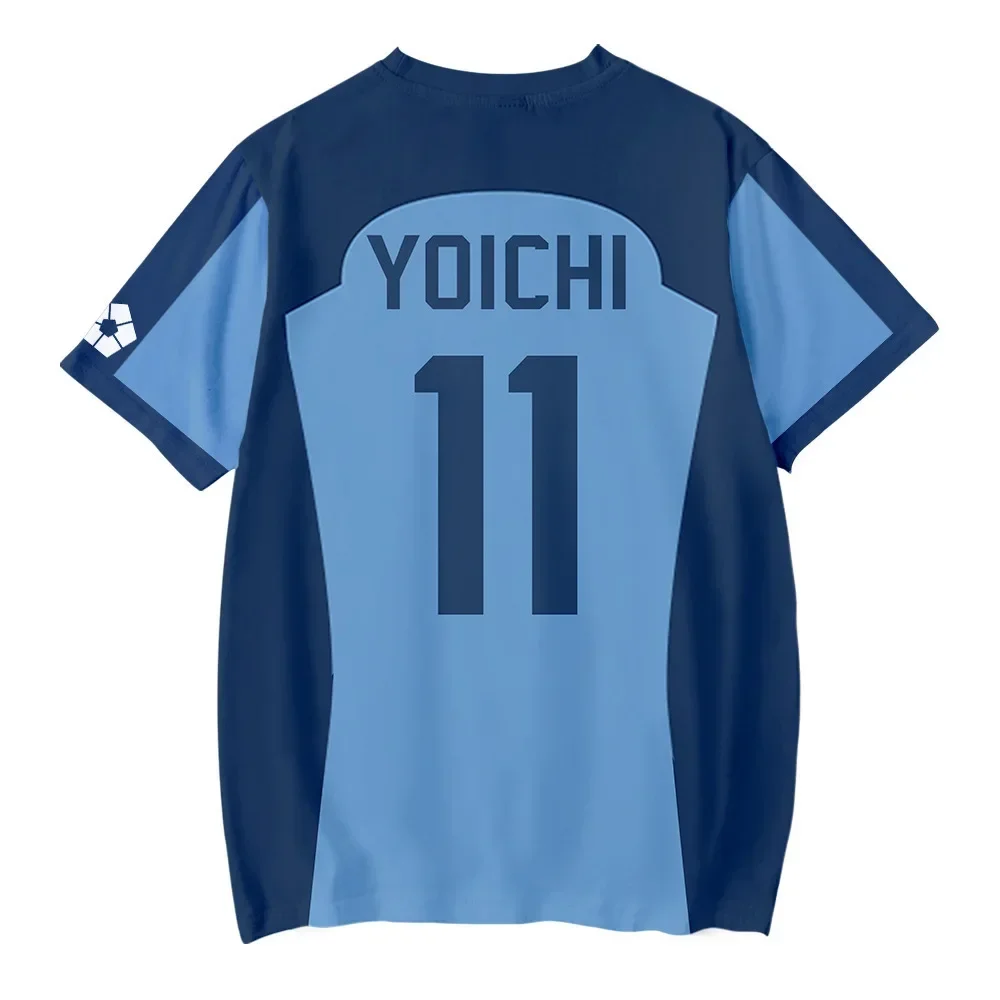 Summer New Japanese Animation BLUE LOCK Surrounding Blue Prison 3D Printing Simple Casual Men Women T-shirt Kids Tees Tops