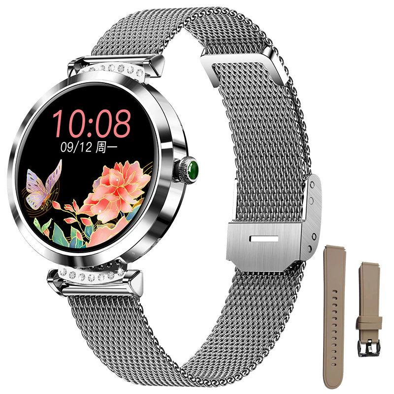 IP68 Waterproof Smart Watch Women Lovely Bracelet Heart Rate Monitor Sleep Monitoring Smartwatch Ladies Connect IOS Android+Gift 