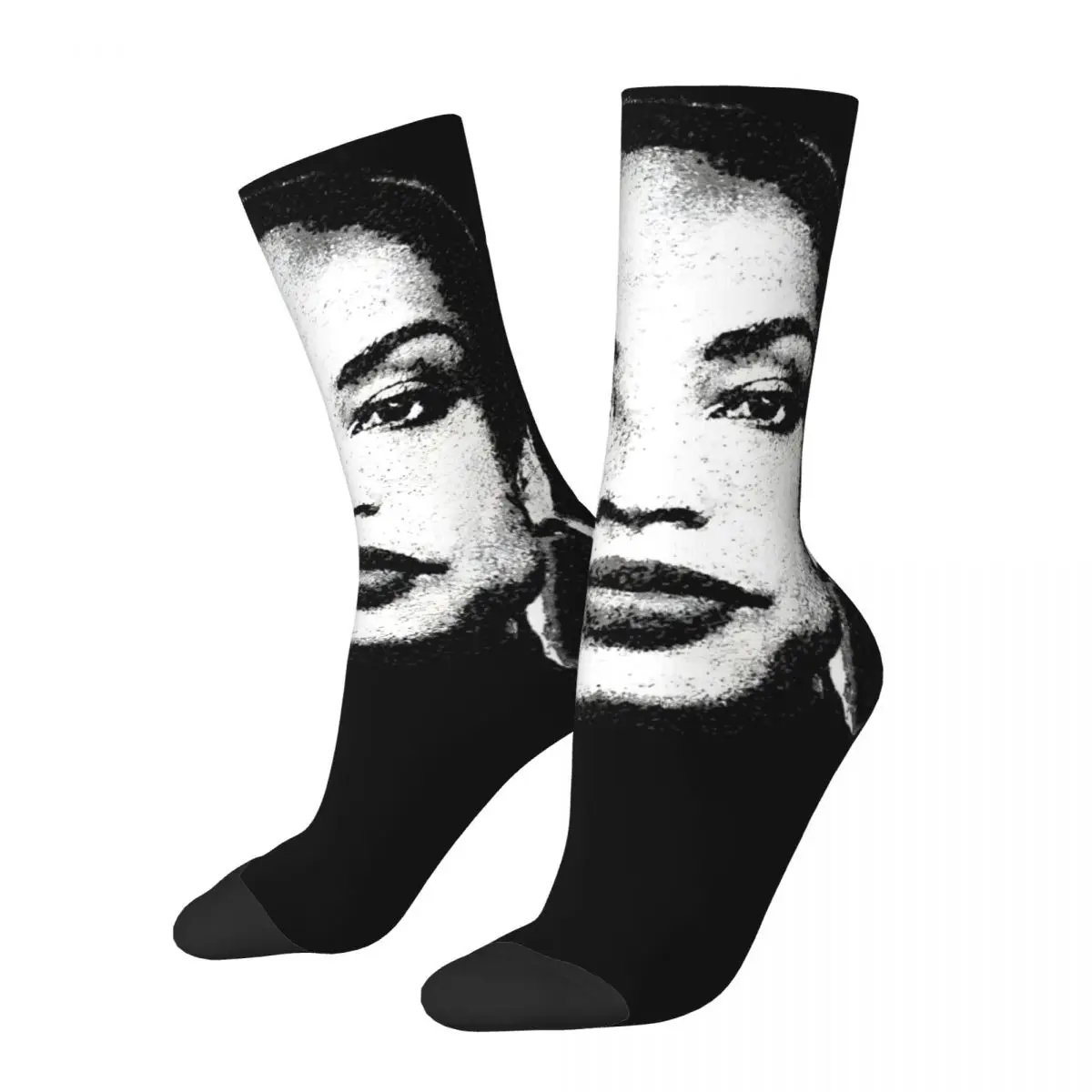 

Fashion Women Men Cool Sades Adu Singer Socks Jazz Pop 1980s Merch Middle Tube Socks Cotton Best Gift Idea
