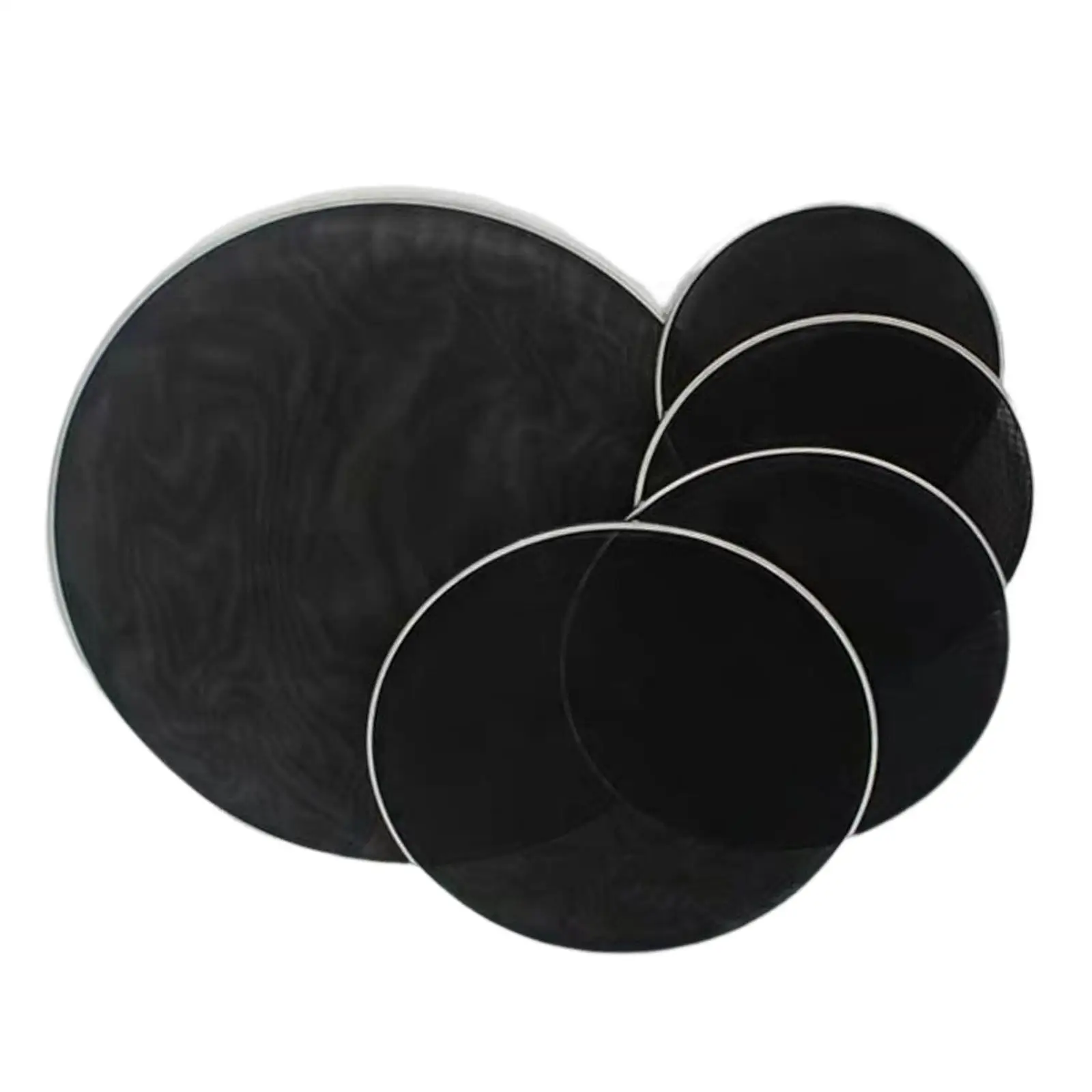 

5Pcs Drumhead Percussion Parts Quiet Practice Professional Drum Set Head Skin for Stage Performance Drum Players Adults