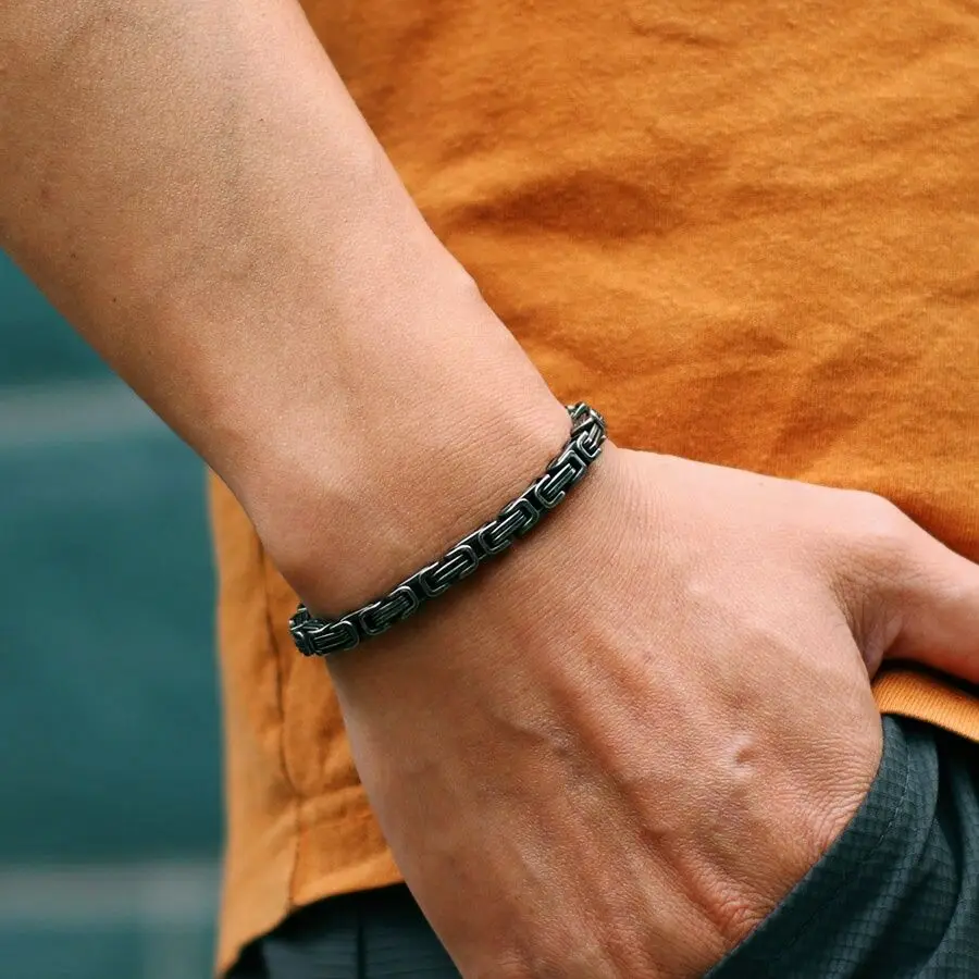 Stainless Steel Cuba Link Chain Bracelet for Men