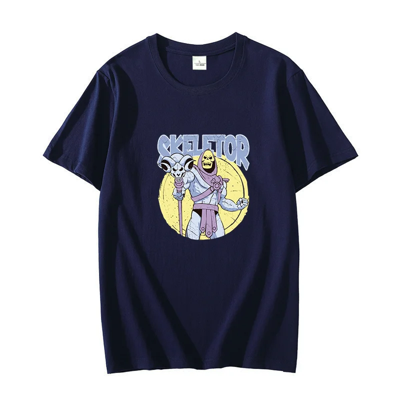 

Cotton T-shirt Funny Skeletor graphic t shirts Summer t shirt for men oversize t-shirts short sleeve t-shirts Men's clothing